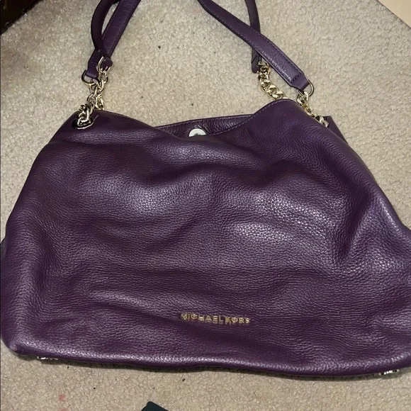 Michael Kors Dark Purple Shoulder Bag - Picture 2 of 8